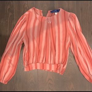 Pink Long Sleeve Crop - Blue Rain - Never Worn